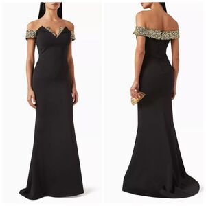 BASIX Black Label Sequin Embellished Off-shoulder Gown in Tulle 14